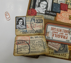 Junk Journal Add-Ons Handmade Tags Card Envelope File Clipboard Ephemera Set 1