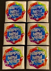 12 Ct. Foil HAPPY NEW YEAR Holiday 2.5” x 2.5″ Party Favor Stickers