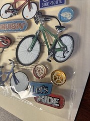 Riding Bikes 3D scrapbook stickers Paper House STDM-0155