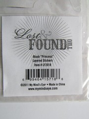 My Mind’s Eye “Blush Princess” Layered Stickers – Lost & Found 2 – Scrapbooking