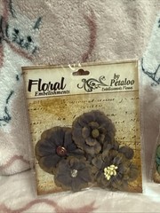 Petaloo Floral Embelishments 6 Packages Unopened 2010 Scrapbook