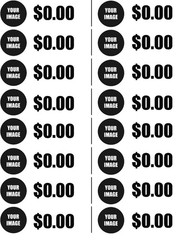 Custom Tags Stickers Drinks Cooler Store Market Business Any Price 8.5″ x 10.5″