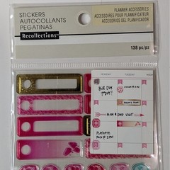Recollections Planner Stickers Lot 4 Packs Epoxy Holographic Foil 138pc Each