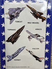 Vintage Grace Shamir 1991 Kids Stuff Two Sticker Sheets Military Planes