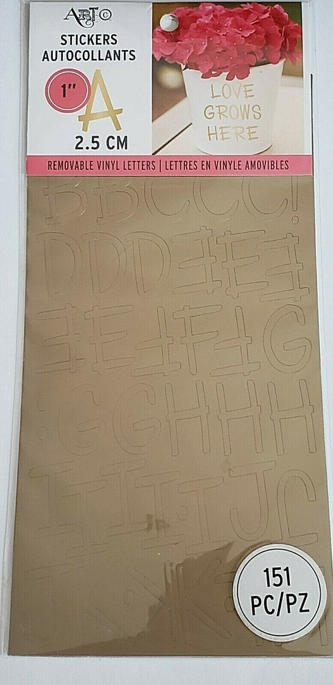 Momenta Art-C 1″ REMOVABLE VINYL LETTERS – GOLD – 151 pcs