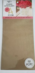 Momenta Art-C 1″ REMOVABLE VINYL LETTERS – GOLD – 151 pcs