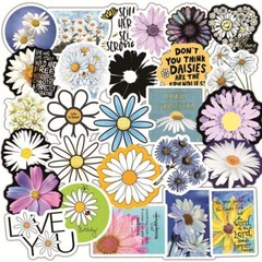 DAISY Vinyl Stickers ~ DAISIES FLOWER ~ Waterproof Decals