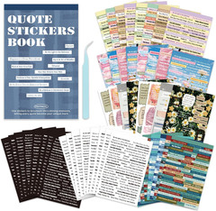 PRSTINCOL 2346PCS Quote Stickers,48 Sheets Scrapbook Supplies Kit Word Stickers