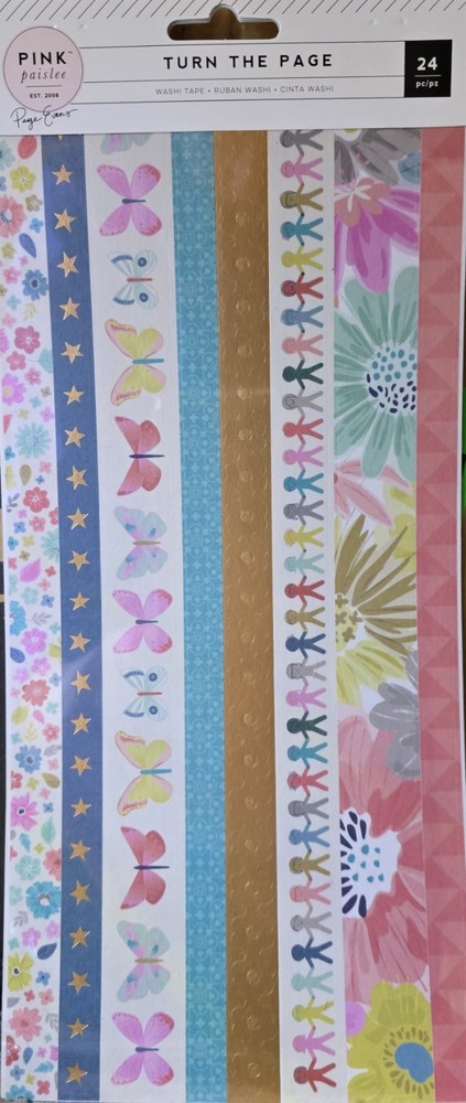Turn The Page Washi Tape Book Pink Paislee – Turn The Page 24/pc
