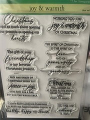 New Penny Black Rubber Stamp JOY & WARMTH CHRISTMAS SENTIMENTS free USA ship