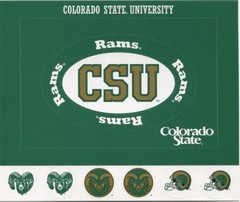 Colorado State University Rams NCAA Scrapbook Kit Sticker Paper U-CHOOSE 5 ITEMS