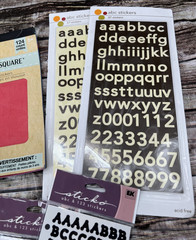 Lot of 8 Packages of Scrapbooking Letter Stickers – Variety of Styles and Brands
