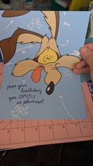 Hallmark Looney Tunes Wile E Coyote RoadrunnerGreeting Card Birthday Envelope