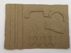 {3} VALISE SUITCASE – Travel Luggage – Vintage Chipboard Die Cuts 4 1/8″ x 6″