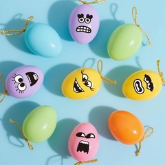 960Pcs Black Eye Mouth Stickers, 48 Designs Cartoon Face Expression Stickers for