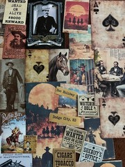 #780 – RARE WILD WEST GUNFIGHTER GAMBLER LAWMEN OUTLAW JUNK JOURNAL KIT 100+ PCS