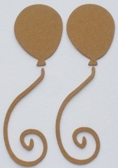 {4} CHUNKY BALLOON w/ STRING – Chipboard Die Cuts