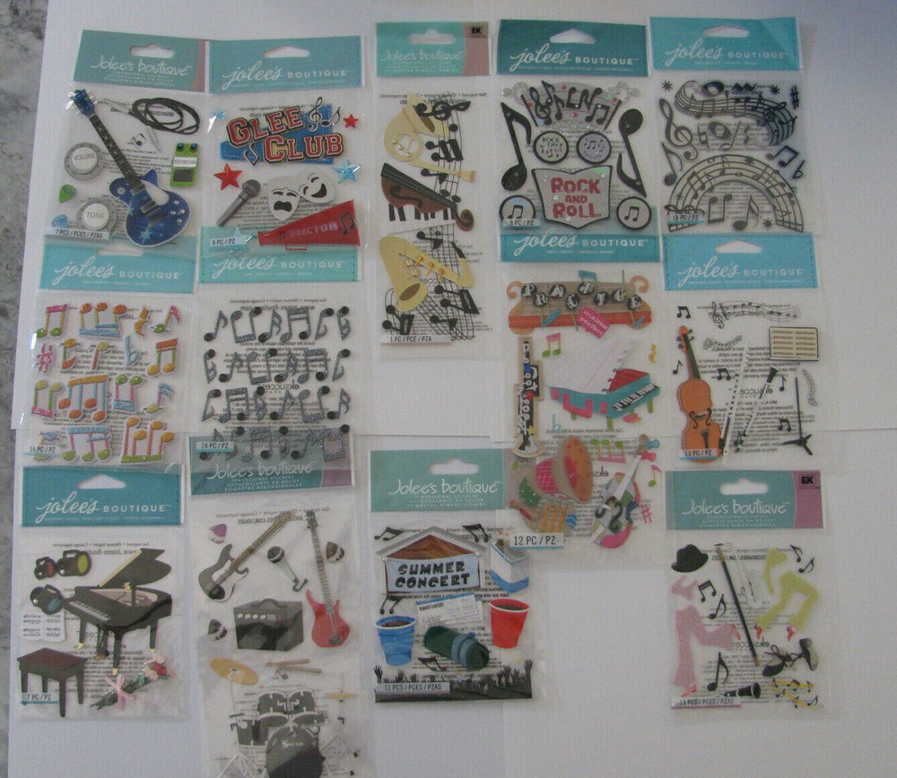 Jolee’s Boutique Stickers U PICK Music, Marching Band Rock & Roll NEW IN PACKAGE