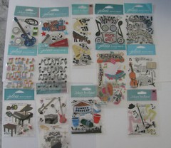 Jolee’s Boutique Stickers U PICK Music, Marching Band Rock & Roll NEW IN PACKAGE