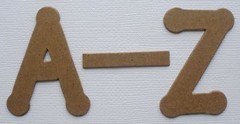 2″ CHUNKY FONT – Customized Alphabet Letters Chipboard Die Cuts – 26 Pc