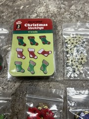 Christmas Card Making Scrapbooking Lot of 17 Brads Eyelets Embellishment. Lot 1