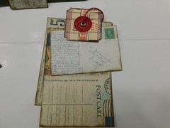 Junk Journal Add-Ons Handmade Tags Card Envelope File Clipboard Ephemera Set 6
