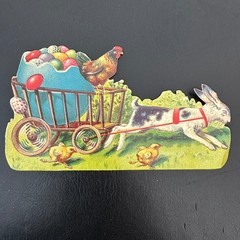 Vintage Airplane & Easter Die Cut Scrap Lot 15 Pc Rabbits Roosters Angels German