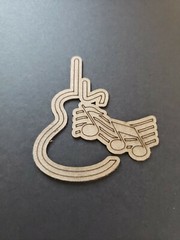 Chipboard Scrapbooking laser scored and cut die cut embellishments Guitar #1
