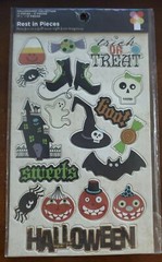 Imaginisce Hallowhimsy Collection Rest in Pieces Halloween chipboard stickers