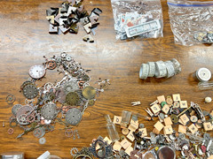 Huge Tim Holtz Lot Of Mixed Adornments,Metal, Embelishments