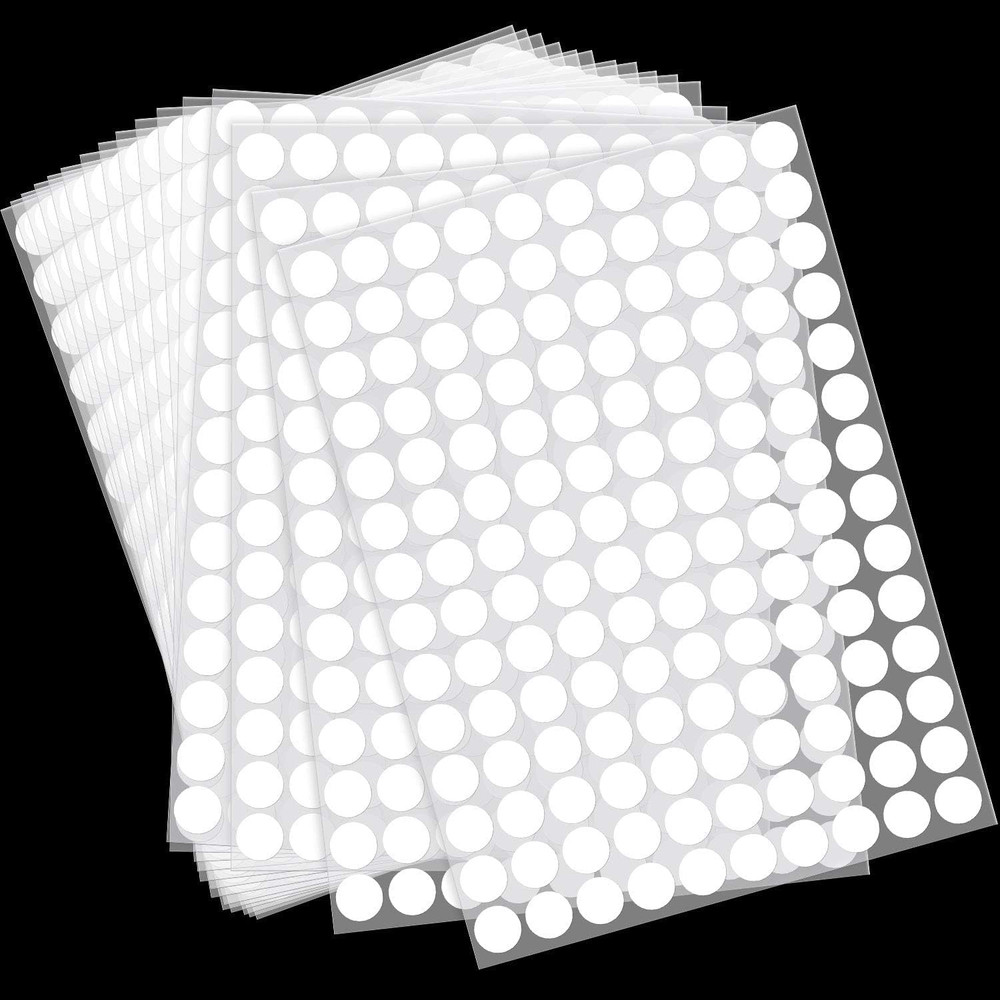 2800 Pieces White Round Dot Stickers 3/4 Inch Diameter Circle Small,