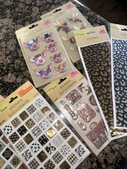 Lot of 25 crafters square stickers Assorted. Scrapbooking Over 350 Stickers