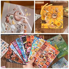 Vintage Sticker Books 1600+ Pcs (2 – Glossy/Matte/Textured Retro Y2K Scrapbook
