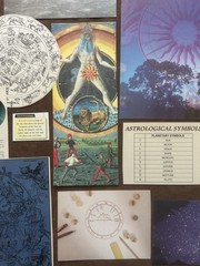 CELESTIAL Astrology Kit Book pages & cutouts cards 70+ Lot Unique Junk journal