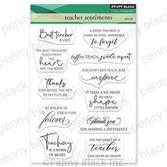 New Penny Black Rubber Stamp Set TEACHER SENTIMENTS clear free USA ship