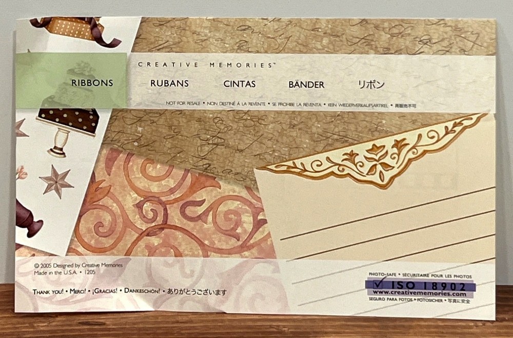 Creative Memories Ribbon Scrapbook Paper Pack & Stickers