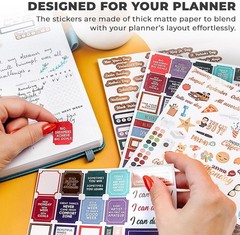 Monthly Weekly Daily Holiday Journaling Stickers 14 Sheets