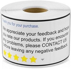 Thank You Labels, 4×2 White, 1200 Pack | E-commerce Stickers