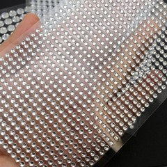 3 Sheets Clear Bling Round Rhinestones Gems Self-Adhesive Sticker Flat Back
