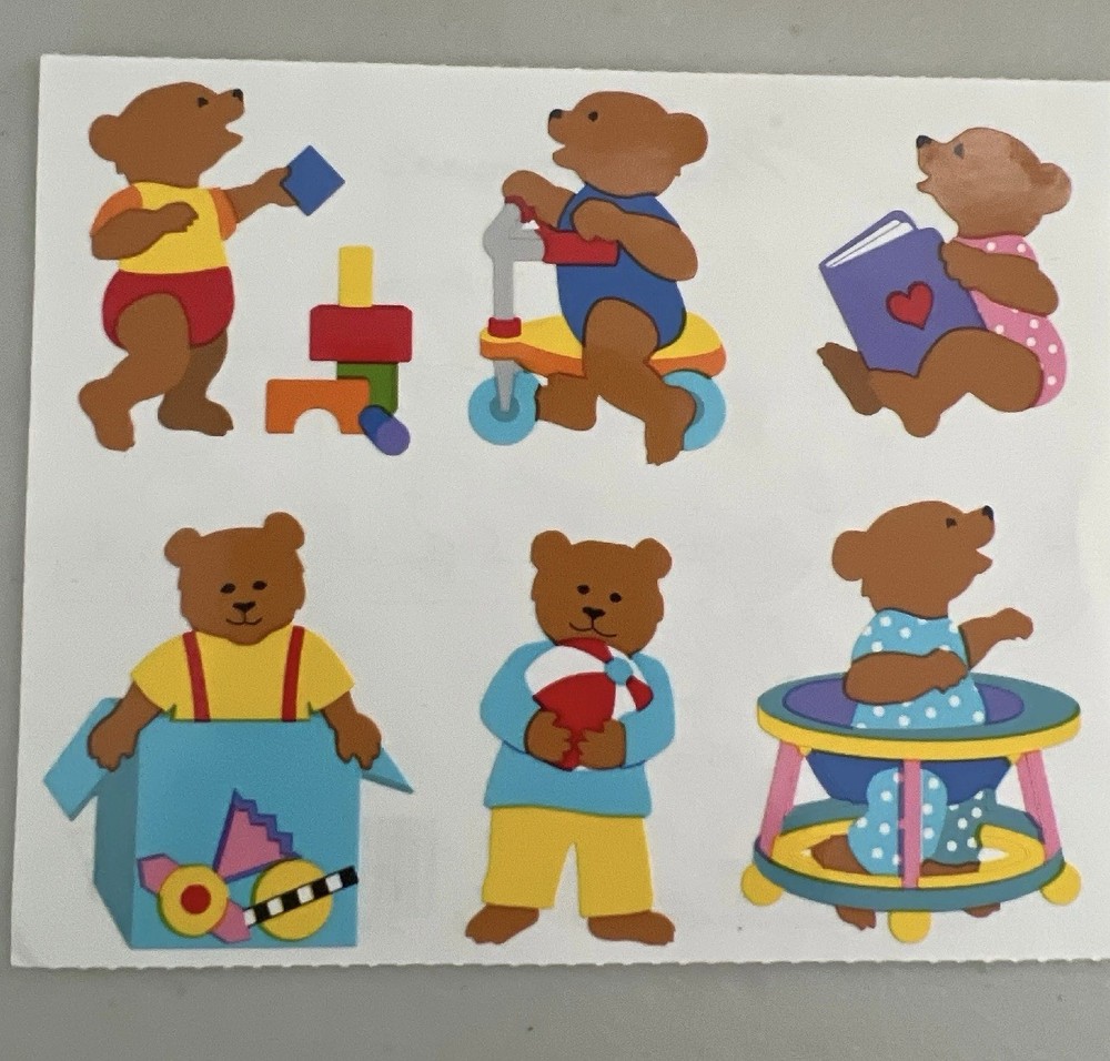 Mrs. Grossman’s Large Stickers Baby Bears 1/2 Sheet