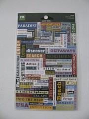 Making Memories VACATION Word Fetti Stickers 114 Stickers NIP