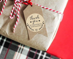 2» Thank You for Supporting My Small Business Stickers, Kraft Labels Custom Sti