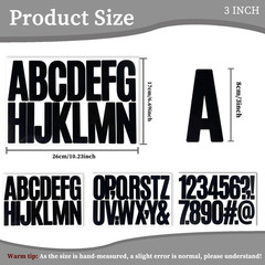3 Inch Vinyl Letter Stickers – 144 Pieces Large Waterproof Sticky Stick on Alpha