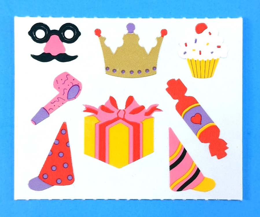 Vintage 90’s Mrs. Grossman’s Birthday Hats & Party Items Sticker Mod Style 2