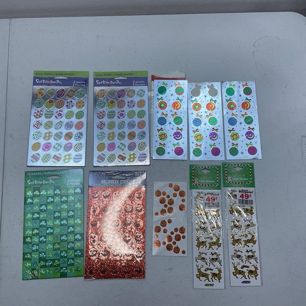 Lot Of Holiday Stickers Christmas Halloween Easter St Patrick’s Day