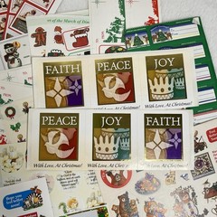 Vintage Christmas Stickers & Present Gift Tags * New* Scrapbook