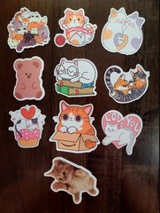 STICKERS UPICK Various Animals Cute Cartoon Vinyl PEEL & STICK