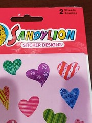 RARE Sandylion Hearts Valentine NIP(2) Colorful flowers candy stars butterflies