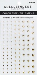 Spellbinders Color Essentials Gems 108/Pkg Gold Mix