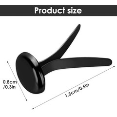 100PCS Black Paper Fasteners – Brass Round Fasteners – Mini Metal Brads